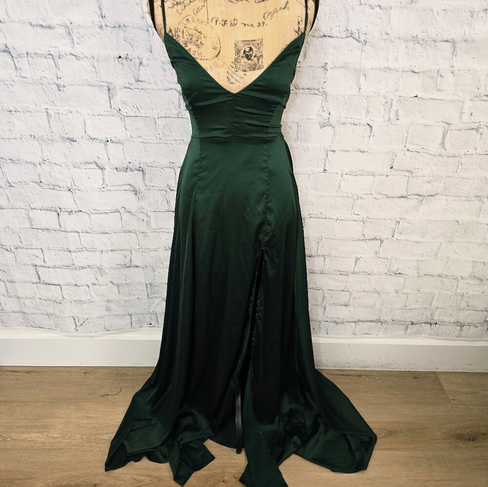 Windsor dress Sz S green formal open back cocktail party A22
